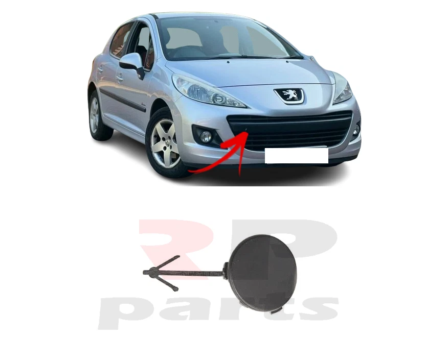 Grille Supérieure Cadre Chromé Pare-Chocs Avant - Compatible Peugeot 207 Sport Dès 04/2006