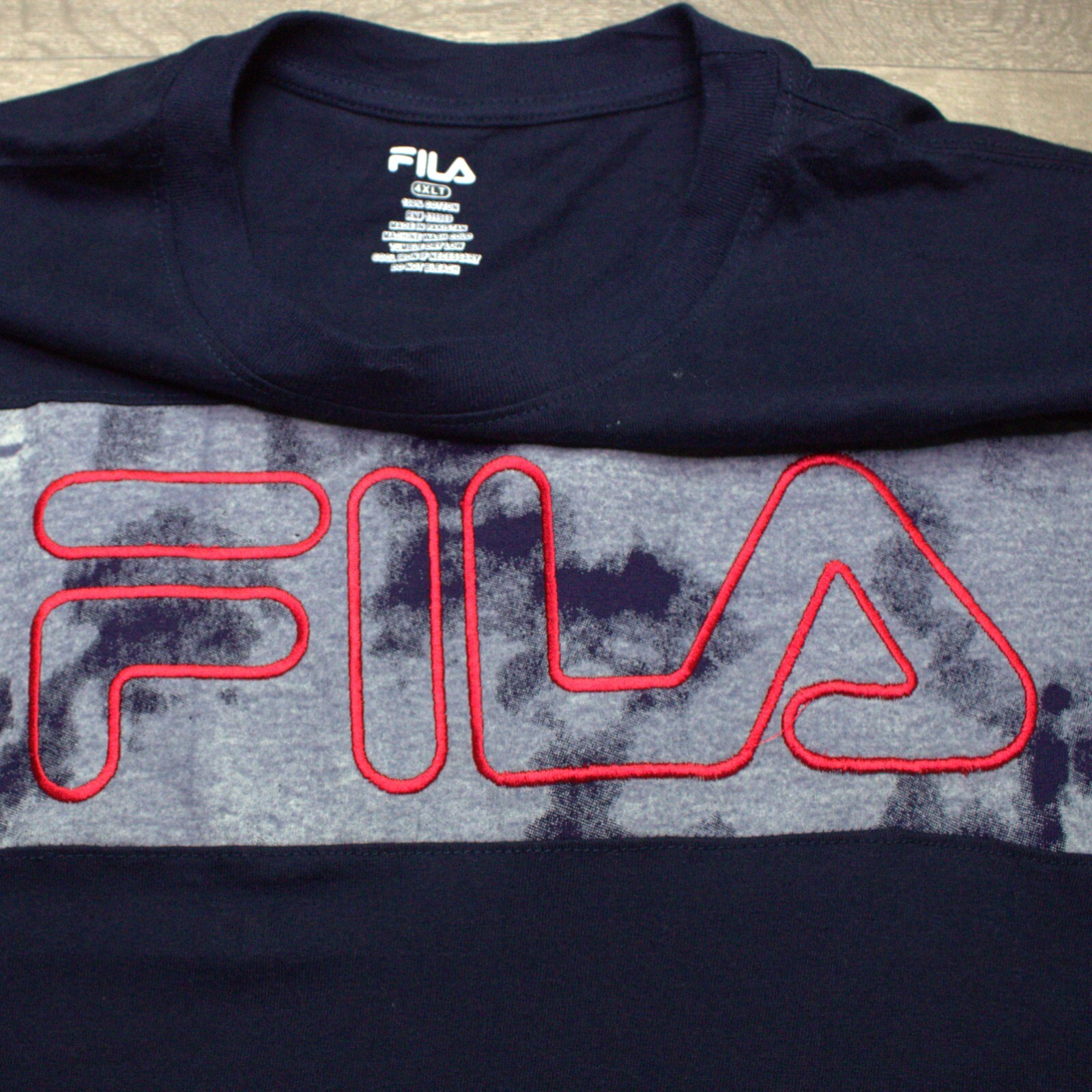 T shirt uomo FILA grafica taglia 4XLT cotone grande e alta