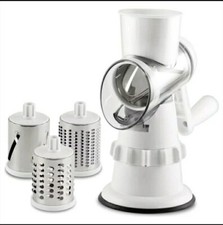 Affettatrice Verdure 3 in 1 Mandolina Rotante 3 Lame Acciaio Inox