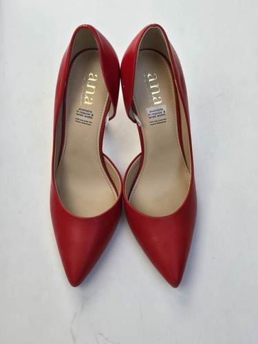 NEW A New Approach a.n.a Claire Red Pointy High Heels Size-7.5 M - Picture 4 of 7