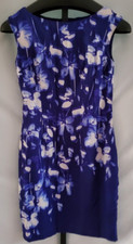 Ann Taylor Blue & White floral Polyester Sleeveless Sheath Dress 2