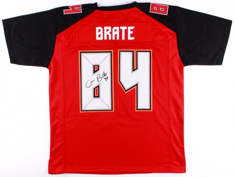 Cameron Brate Signed Buccaneers Jersey (JSA) "Brate Train / Tampa Bay Tight End