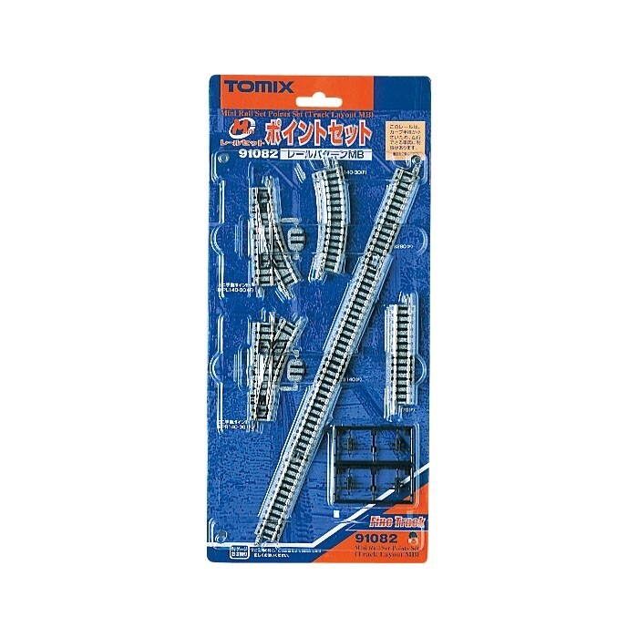 TOMIX 8712 Tomix 91082 Mini Rail Turnout Set N Scale – Sunset Blue Train