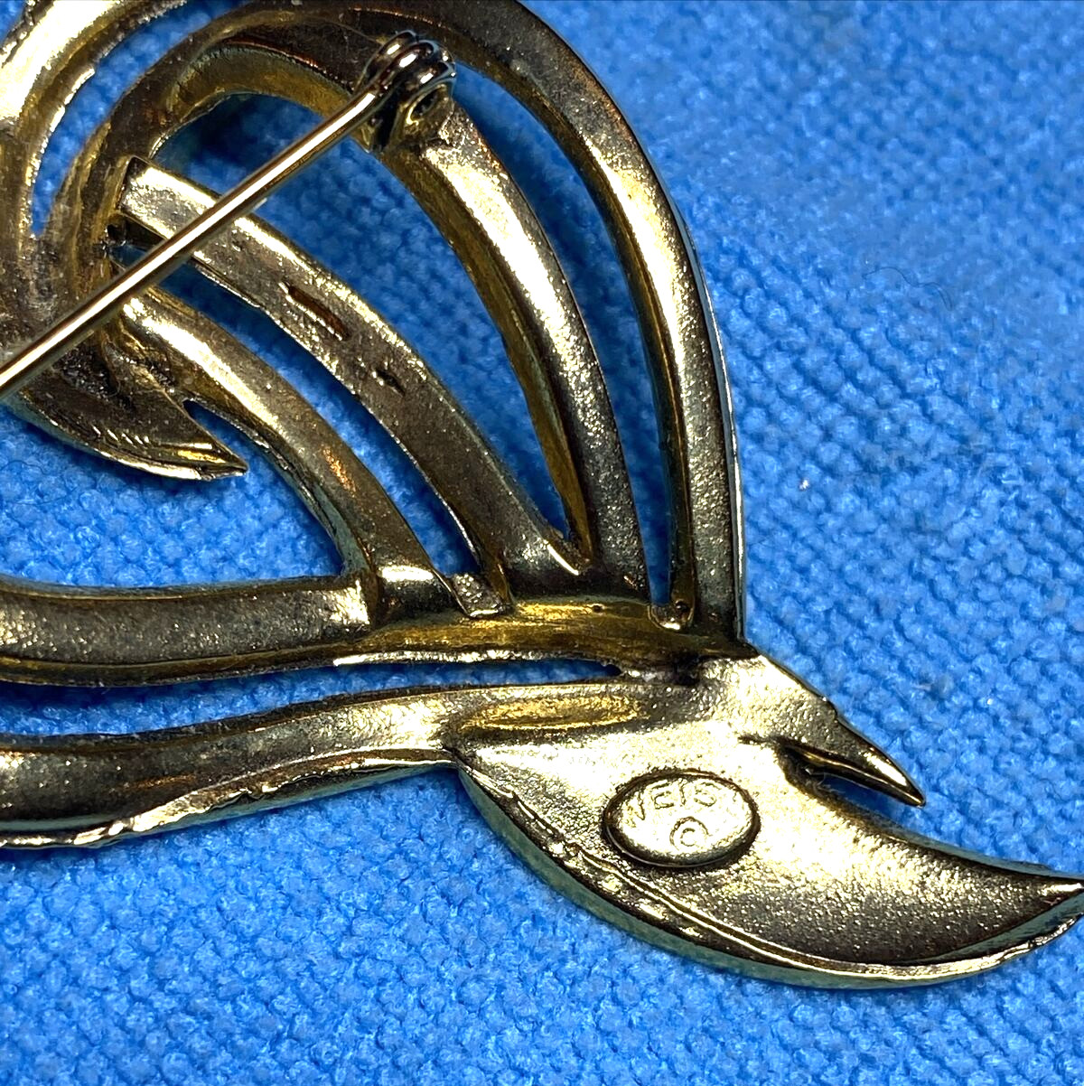 Weiss Signed/Round Ruby Red & Clear Baguette Ston… - image 3