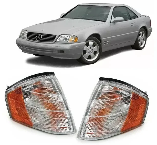 PAIR FRONT TURN INDICATOR LIGHT LAMPS for MERCEDES-BENZ R129 SL CLASS 1989-2001 - Image 2 of 4