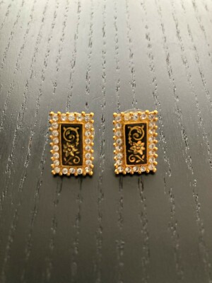 Pendientes cristal austriaco bañado en oro y damasquino en oro fino anframa