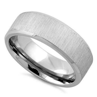 STYLISCHER HERREN BANDRING AUS GEBÜRSTETEM EDELSTAHL *NEU*