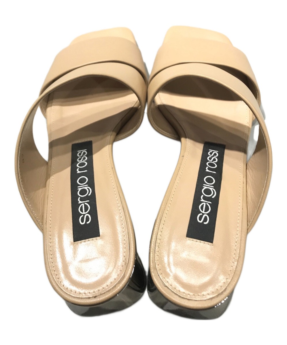 Sergio Rossi Size 37 Women's Square Toe Slip On Leather