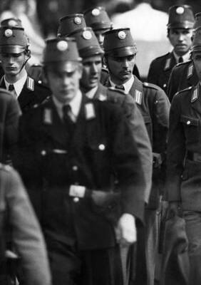 West Berlin policemen around 1950 Historic Switzerland Old Photo