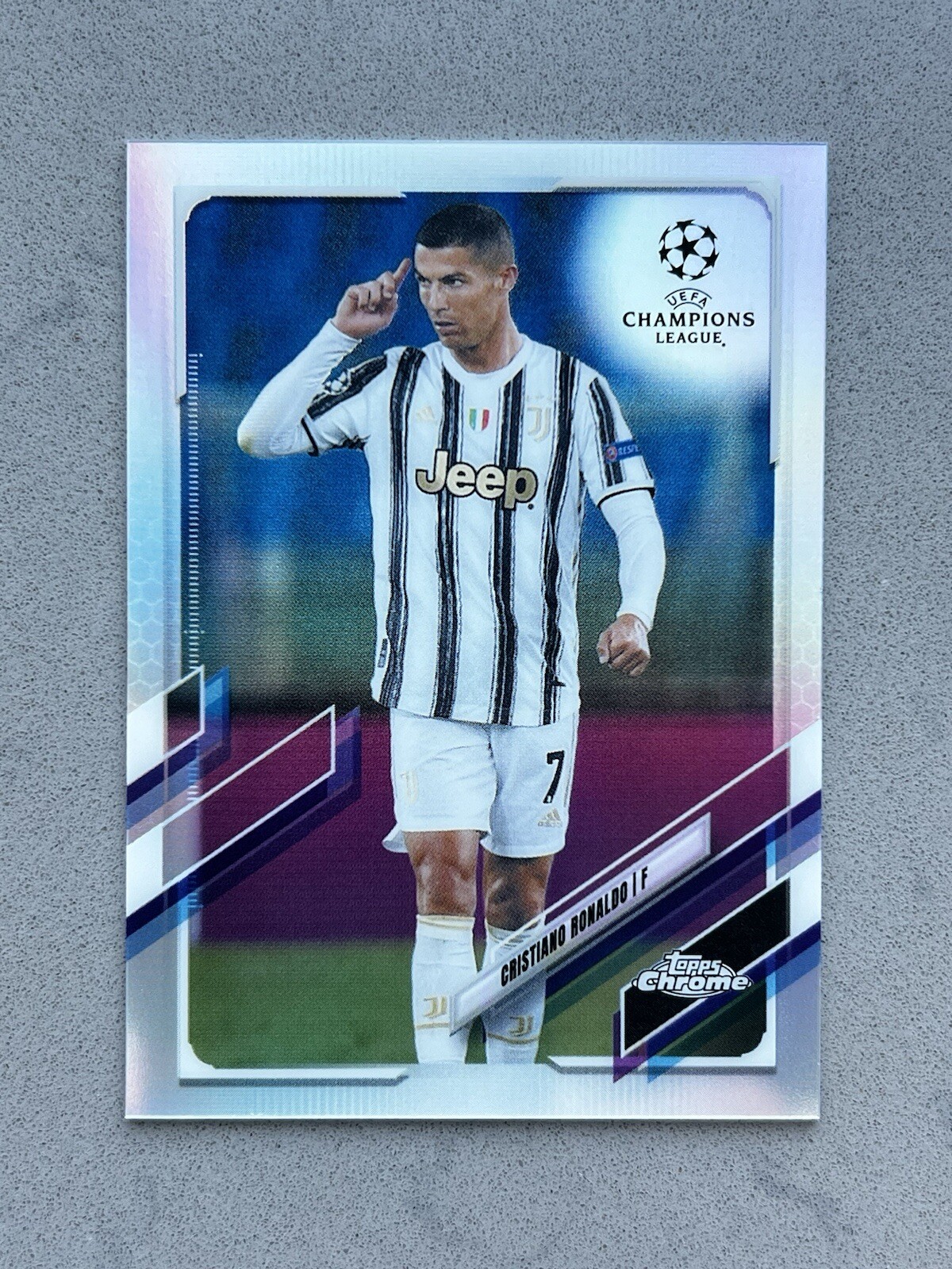 2020-21 Topps Chrome UEFA Champions League - Refractor #100 Cristiano Ronaldo