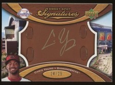 2007 Sweet Spot Signatures Glove Leather Brown W/ Gold Ink /25 Chris Young Auto
