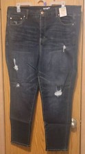 Terra  Sky Womens Dark Wash Distressed Plus Size High Rise Skinny Jeans,size 22