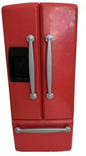 Toy 2-Door Refrigerator Red Dollhouse