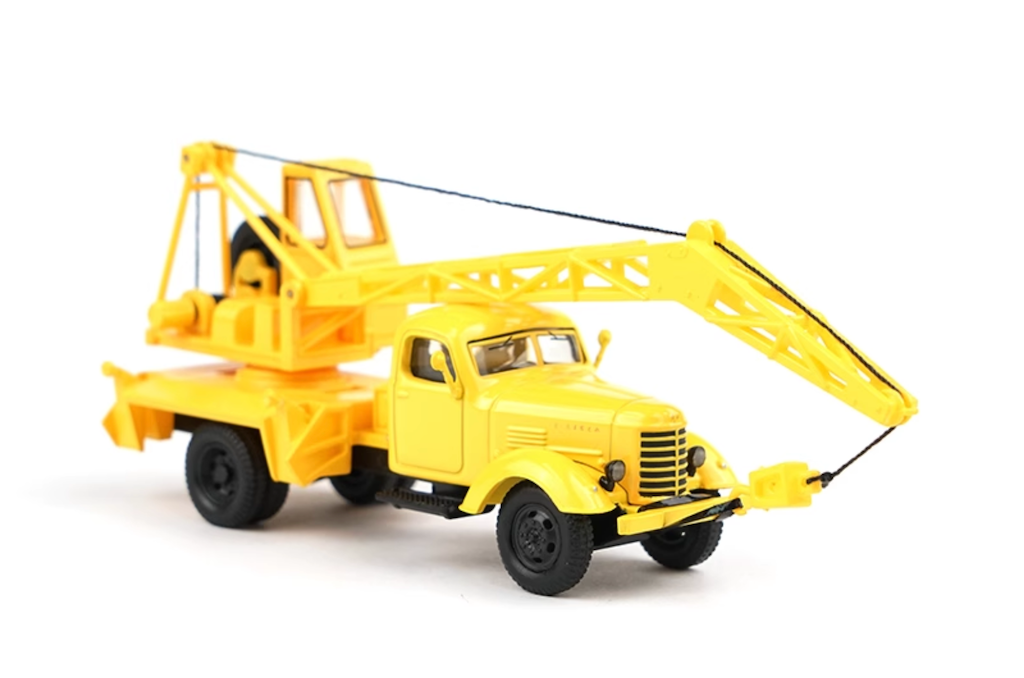 XCARS 1:64 Yellow FAW Jiefang CA10 Crane Truck Model Diecast Metal