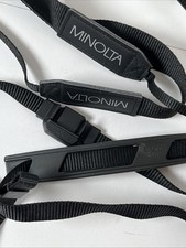 MINOLTA black CAMERA NECK STRAP, Genuine Lot Of 2