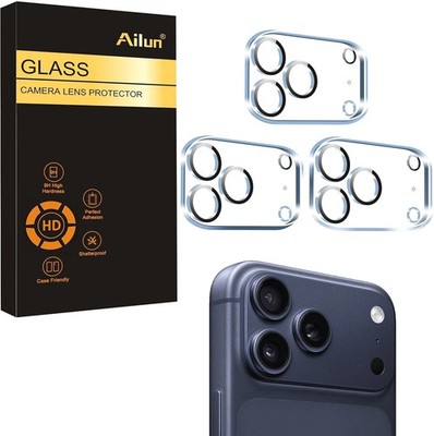 Ailun 3 Pack Camera Lens Protector for iPhone 17 Pro Max,Tempered Transparent 