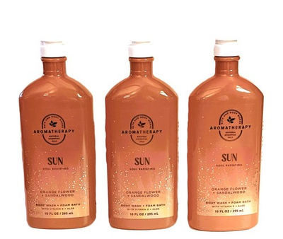 #ad #ad 3 Bath amp; Body Works SUN SOUL RADIATING Body Wash Orange Flwr Sandlwood 10 oz $66.00