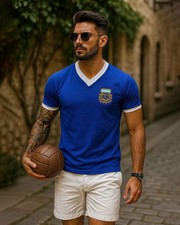 Argentina 1989 Retro Soccer Jersey Vintage Football Shirt Futbol