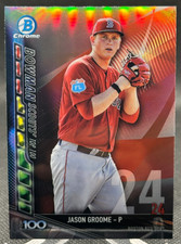 🔥2017 Bowman Chrome SCOUT'S TOP 100 REFRACTOR SP RC Jason Groome BTP-24 RED SOX