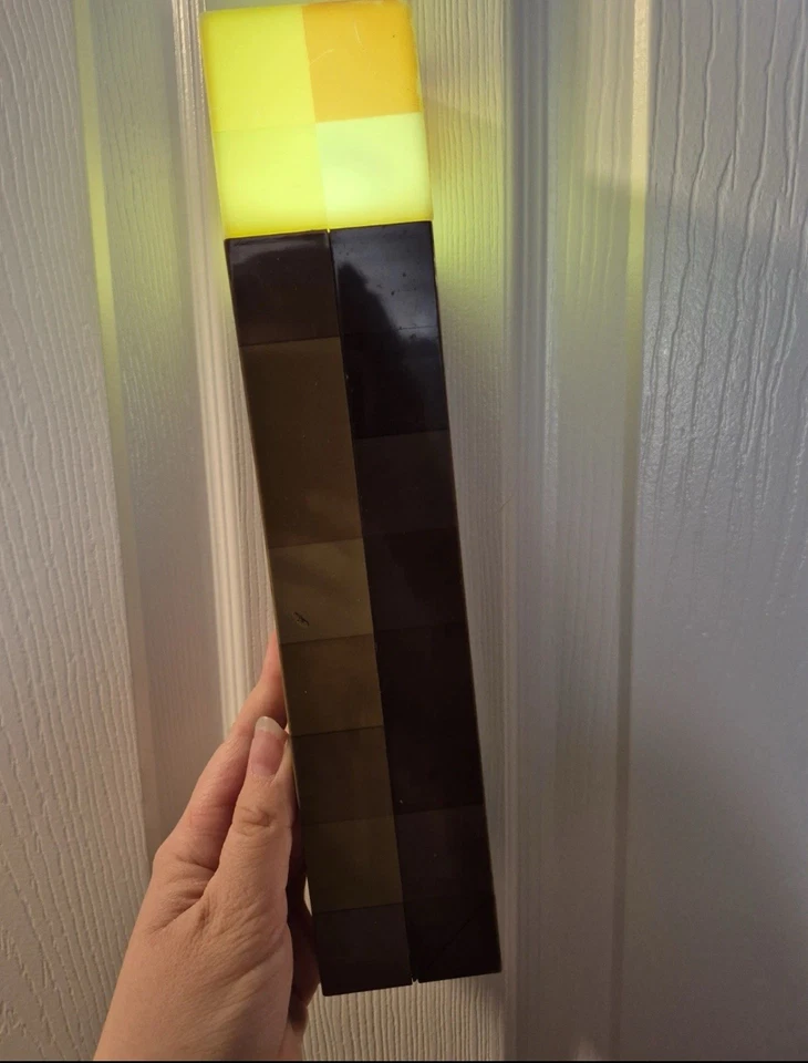Minecraft Torch Battery Operated Portable Night Light-2 Packs Halloween Kid Gift - Image 3 of 4