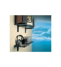 Metal Shelf Bracket 24cm – Black Wall Mounted Support for Books & Storage