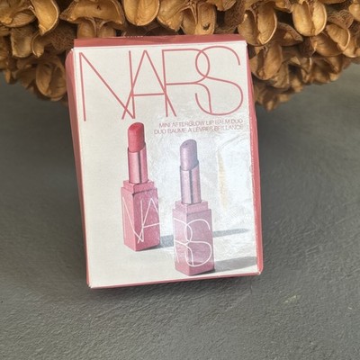 NARS Mini Afterglow Lip Balm Duo Fast Lane / Deep Throat 0.003 Oz X2 See Photo