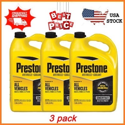 3 pack Prestone Universal Antifreeze and Coolant AF2000 Concentrate 1 Gallon