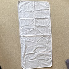 The Little Green Sheep White Organic Cotton Cot Mattress Protector.