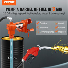 Fuel Transfer Pump, 12V DC 20 GPM 1/4 HP, and Biodiesel