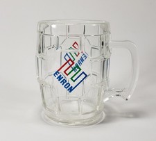 Vintage Original ENRON Clear Acrylic Pint Beer Mug c.1990s