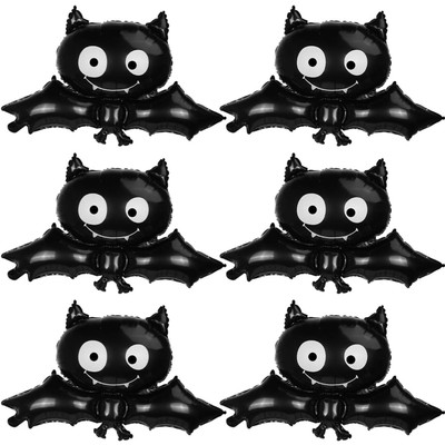 Halloween Fledermaus Folienballon, 6 Stück, XXL, Luftballons, Party Dekoratio...