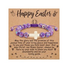 Easter Gifts for Teen Girls Women - Cross Bracelet Easter Basket Essentials S...