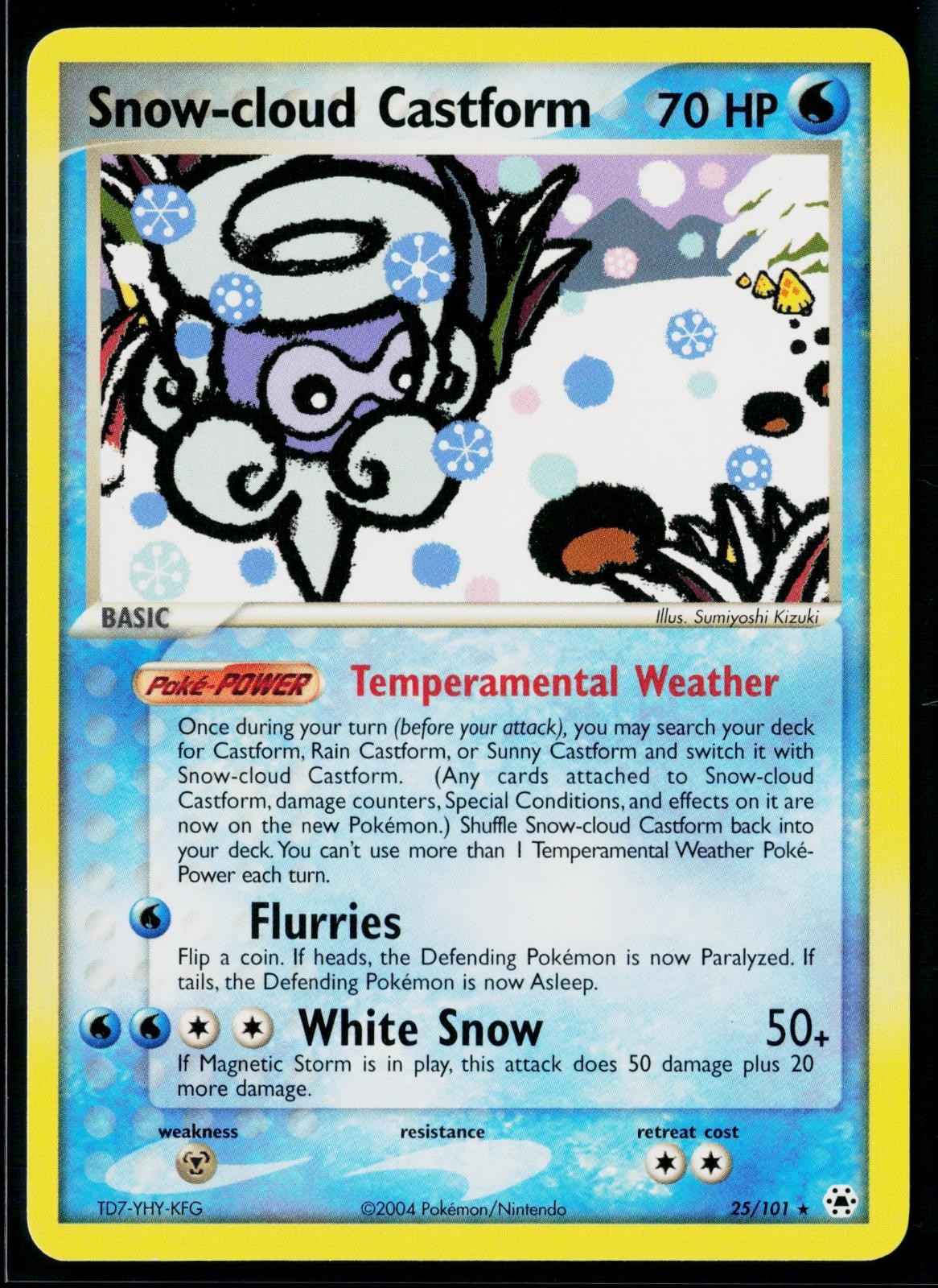 Snow-cloud Castform 25/101 Rare Hidden Legends Pokemon NM