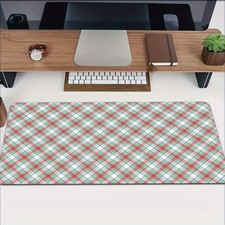 40 90cmModern Simple Plaid Mouse Pad - Non-Slip Rubber Desk Mat, Suitable for Ga