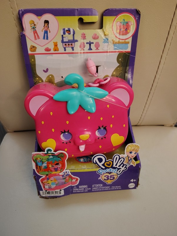 Polly Pocket Compact STRAW - BEARY  Strawberry PATCH NWB