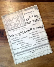 Rare Van Dorn Iron Works Catalog No.45 ~ Wrought Iron Fencing & Fixtures c1890s