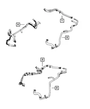 Genuine Mopar Heater Return Hose And Tube 5058906AD