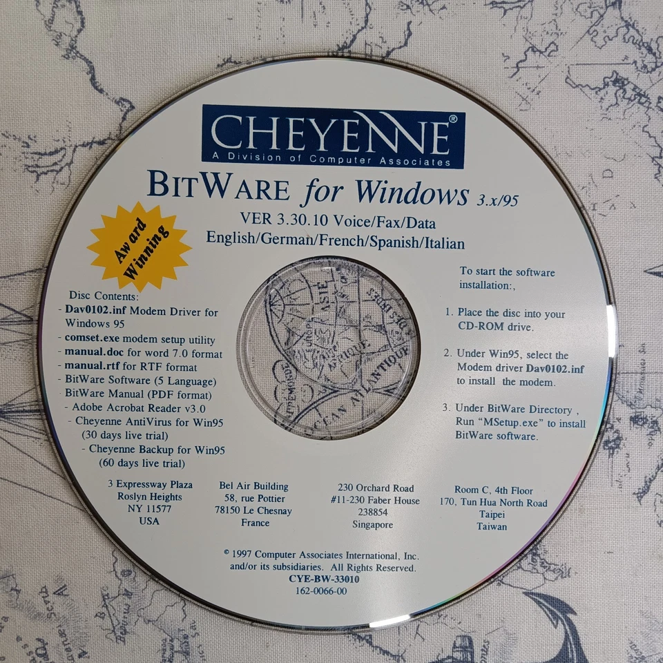 Cheyenne BitWare For Windows 3.1 95 Ver. 3.30.10 Software & Driver CD-ROM 1997 - Image 2 of 3