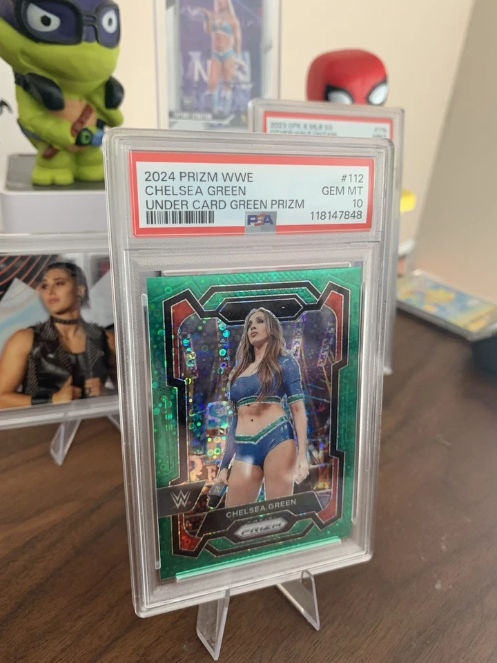 Chelsea Green 2024 Prizm WWE #112 Under Card Green Prizm 13/49 PSA 10 - Image 4 of 4