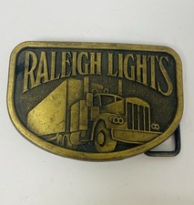 Raleigh Lights Cigarette Advertising Trucker Semi Driver Big Rig Belt Buckle