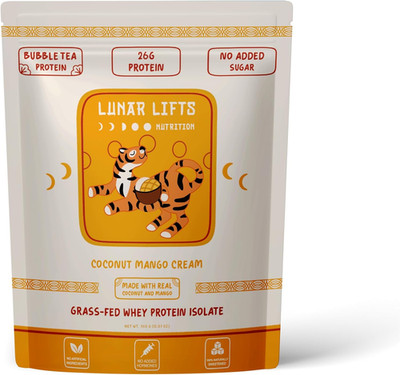 Lunar Lifts Coconut Mango Cream Protein Powder, Keto, 10 Servings
