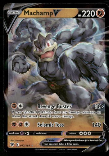 Machamp V 072/189 Holo V Rare Astral Radiance Pokemon NM/M