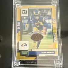 Panini Donruss 2022 Jalen Ramsey Los Angeles Rams Game Used Ball Press Proof /38