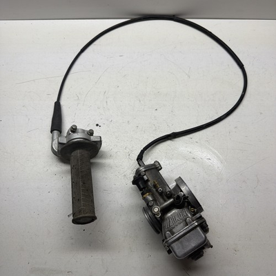 #ad 96 00 1999 YAMAHA YZ125 OEM CARBURETOR CARB AND THROTTLE ASSEMBLY MUKUNI $157.25