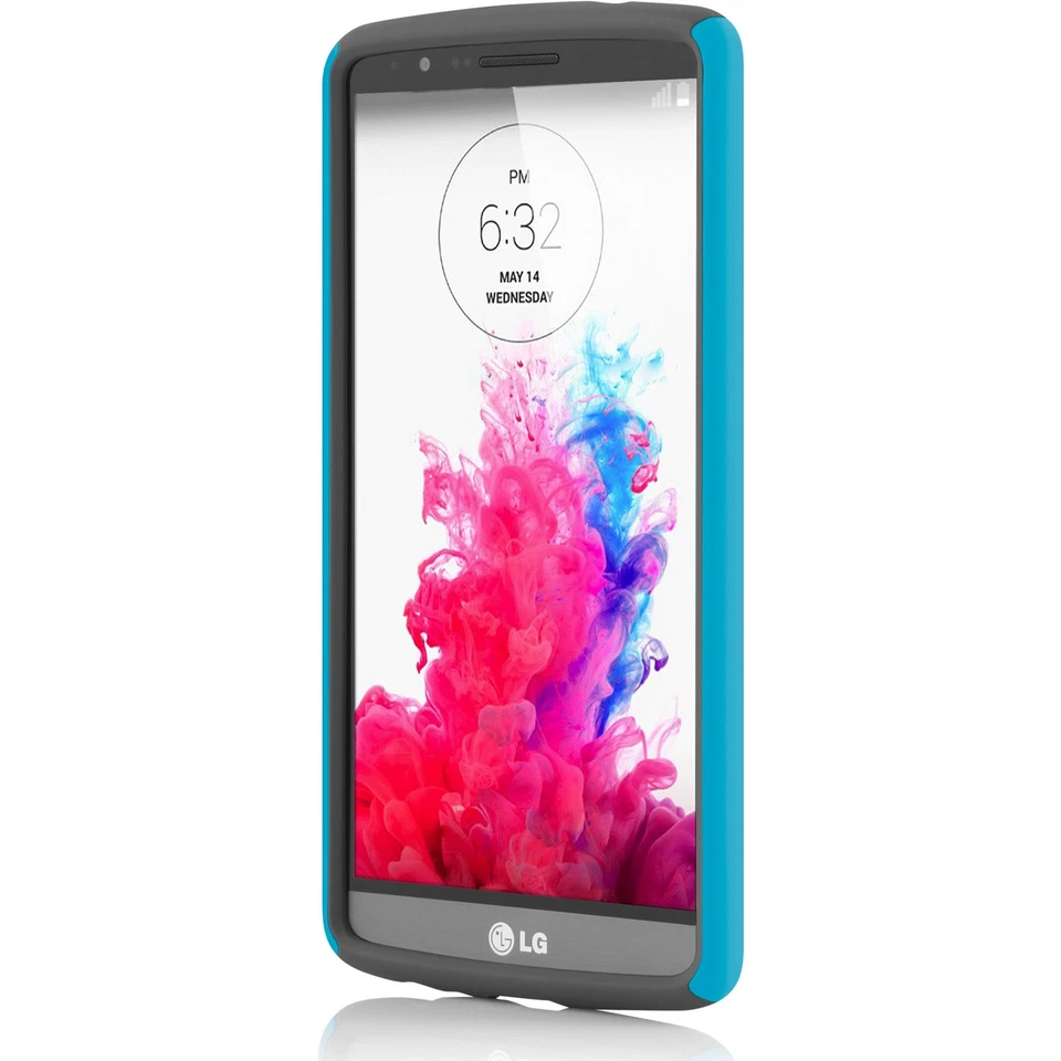 Estuche de protección de doble capa Incipio Lg G3 Dualpro para Lg G3 - cian/gris Foto 3 de 4