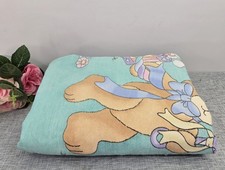 Vintage Handmade Tedy Bear Wagon Toys Baby Lightweight Quilt Comforter 37'x46'