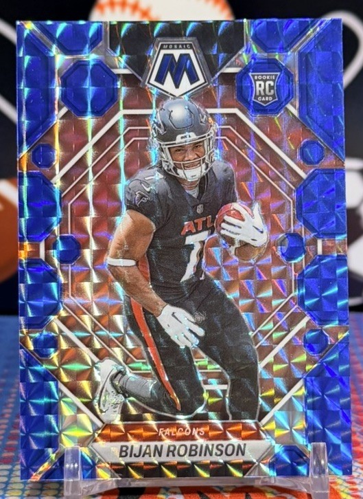 2023 Panini Mosaic - Bijan Robinson #284 Rookie Blue Mosaic Prizm /99 RC Falcons