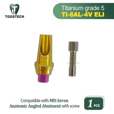 Anatomic Angled abutment fits to MIS Seven SP 15° 25° D4.8 GH2.0/GH3.0mm
