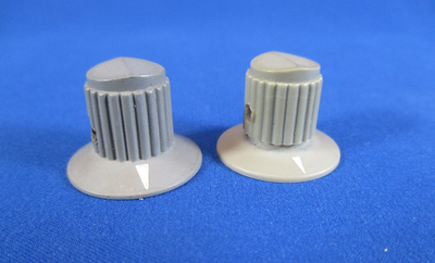 #ad Gray Plastic Skirted Knobs Pair 7 8quot; Wide $12.50