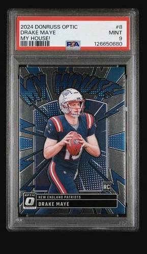 2024 Panini Donruss Optic My House! Drake Maye #8 Patriots Rookie PSA 9